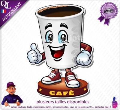 sticker CAFE GOBELET food truck bar  FORAINE MANEGE