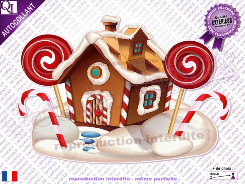 affiche autocollante CHALET de Noel sticker