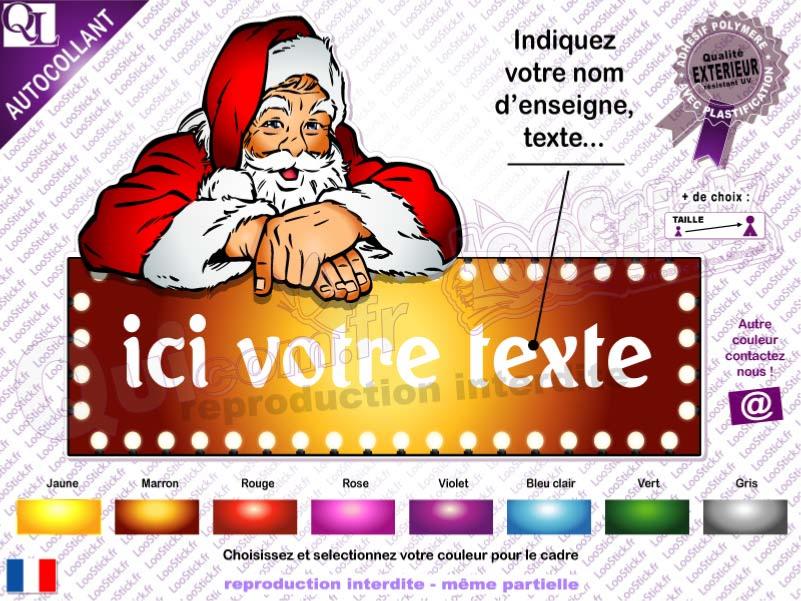 sticker enseigne noel PERSONNALISABLE marche de noel
