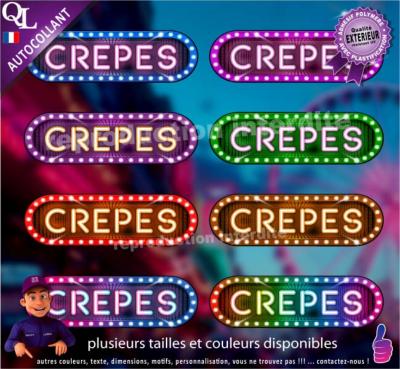 PLV adh�sive crepes enseigne foraine effet n�on 