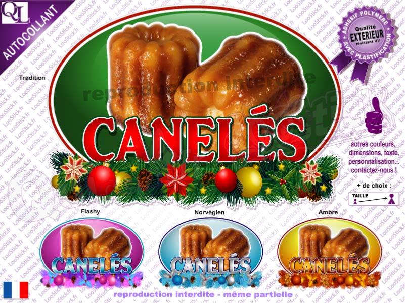 sticker affiche CANELES marché de noël