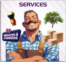 sticker autocollant service a domicile a la personne m�tiers de services