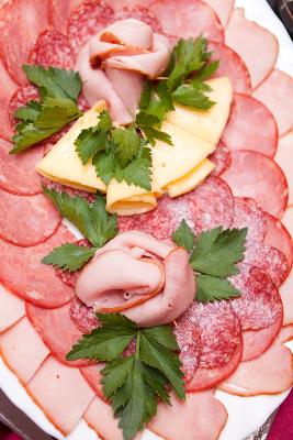 PLV ADHESIVE plateau de charcuterie entr�e restaurant 