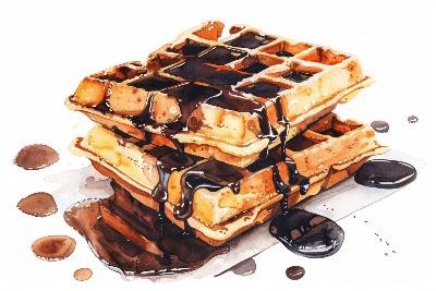 plv sticker gaufre chocolat coulant autocollant loostick