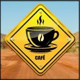 sticker food truck PANNEAU AUSTRALIEN caf� tasse loostick adh�sif