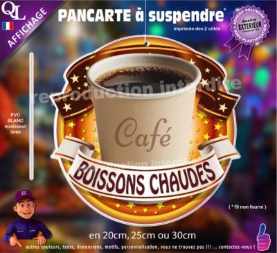 pancarte foraine a suspendre boissons chaudes caf� fete foraine chalet