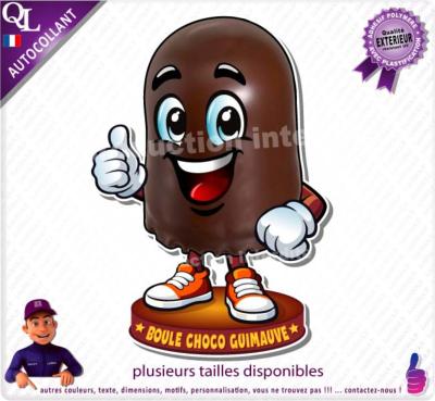 sticker BOULE CHOCO GUIMAUVE COMIQUE FORAINE REMORQUE MANEGE