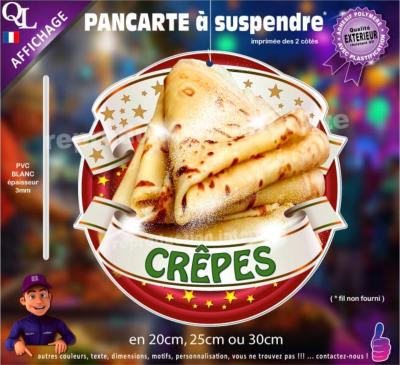 pancarte foraine a suspendre CREPES fete foraine chalet