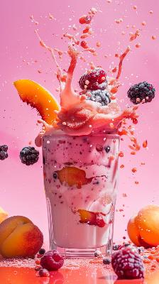 PLV ADHSIVE smootie fruits stickers forain