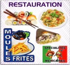 stickers publicit� adh�sive pour restaurant snack sal� food truck 