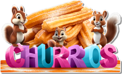 CHURROS STICKER FORAIN ADHESIF PLV