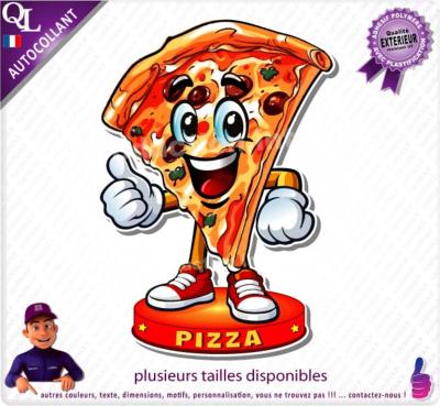 sticker PIZZA PART mascotte comique stand forain food truck restaurant loostick