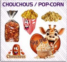 sticker autocollant chouchous pop corn forains