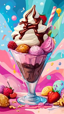 PLV PUB AFFICHE adh�sive glace boule framboise