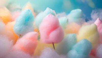 plv pub barbe a papa foraine affiche adh�sive  collante loostick