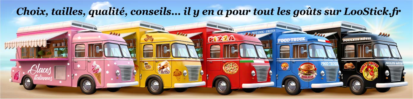 sticker d�coration food truck stand forain remorque foraine publicit� adh�sive 