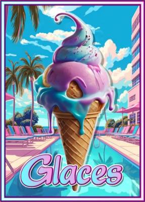 affiche adhsive GLACES