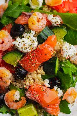 PLV ADHESIVE salade saumon fum� crevettes