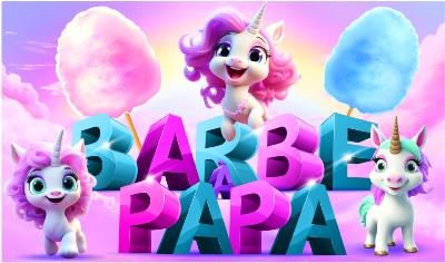 barbe a papa POSTER AFFICHE PLV adhsive