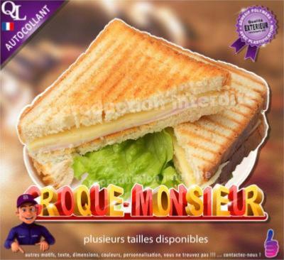 sticker droque monsieur caf� bar affiche autocollant resto plv pub