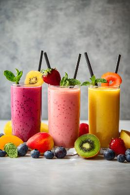 plv pub autocollante smoothie fruits exotiques sticker loostick
