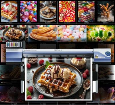 PLV affiche adh�sive photo snack sucr� gaufres crepes churros