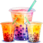 stickers bubble tea forains boissons