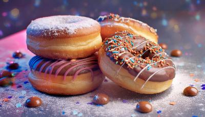 plv adh�sive donuts forain sticker loostick