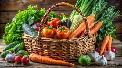 plv sticker panier l�gumes de saison autocollant loostick