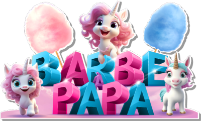 barbe a papa POSTER AFFICHE PLV adhsive