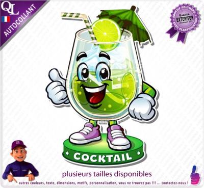 sticker COCKTAIL food truck bar  FORAINE MANEGE