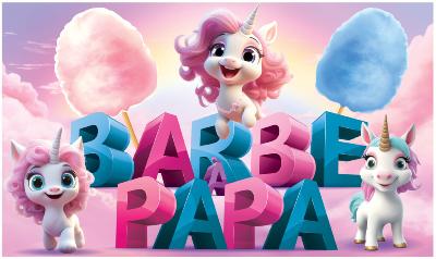 barbe a papa POSTER AFFICHE PLV adhésive