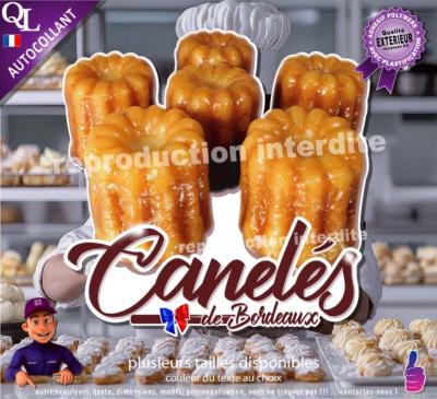 sticker canel�s de Bordeaux vitrine aucollant plv pub boulangerie patisserie