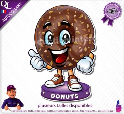 sticker DONUTS COMIQUE PATISSERIE CONFISERIE FORAINE REMORQUE MANEGE