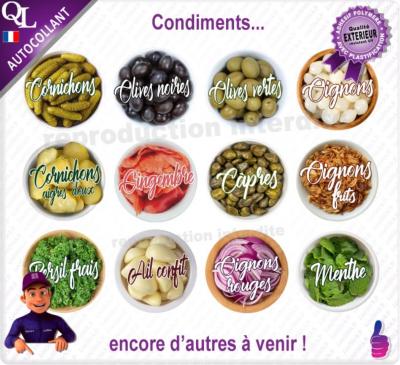 sticker condiments snack sal restaurant food truck