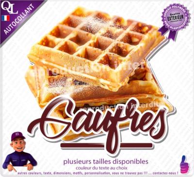 sticker GAUFRES foraines vitrine food truck snack 