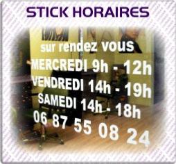 lettrage adh�sif sticker heures horaires ouverture magasin boutique commerce 
