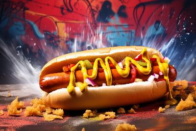 plv pub hot dog design collante loostick