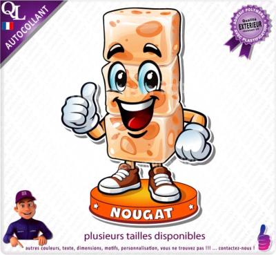 sticker nougat comique confiserie foraine REMORQUE MANEGE