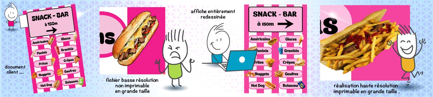 LooStick redessine et recompose vos documents AI basse résolution en version imprimable adhésif ou sticker