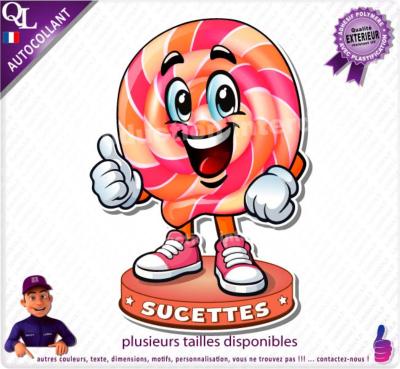 sticker SUCETTE FORAINE STAND REMORQUE food truck adh�sif