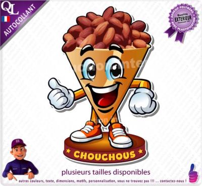 sticker CHOUCHOUS STAND CONFISERIE FORAINE REMORQUE adh�sif