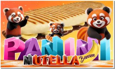 panini nutella banane affiche forain plv pub