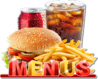 MENUS FAST FOOD sticker forain
